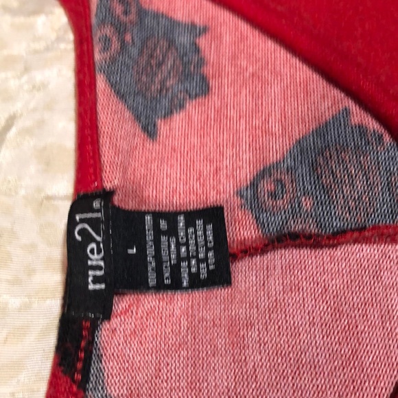 Red sweater with black owls 🦉 - Picture 3 of 9